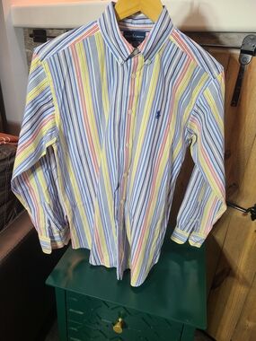 Ralph Lauren Multicolor Vertical Stripe Button-Down Shirt